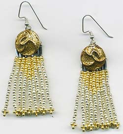 button earrings